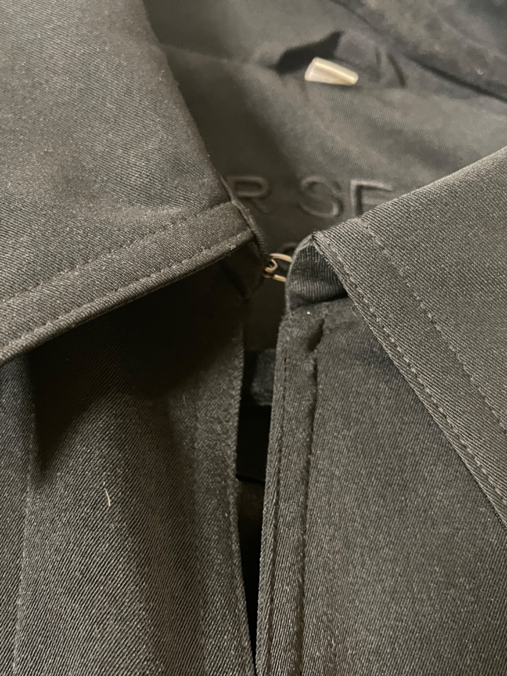 Four seasons london black long trench coat women M - Picture 6 of 12